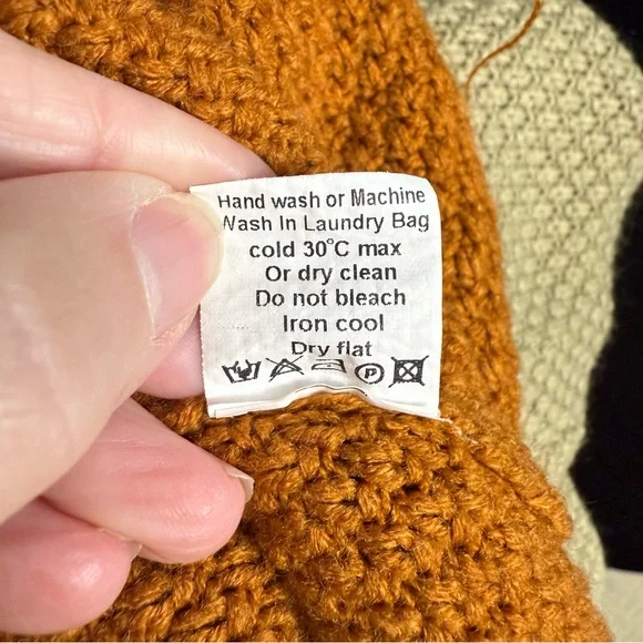 Grecerelle color block heavy knit cardigan sweater size 2X - Picture 9 of 9